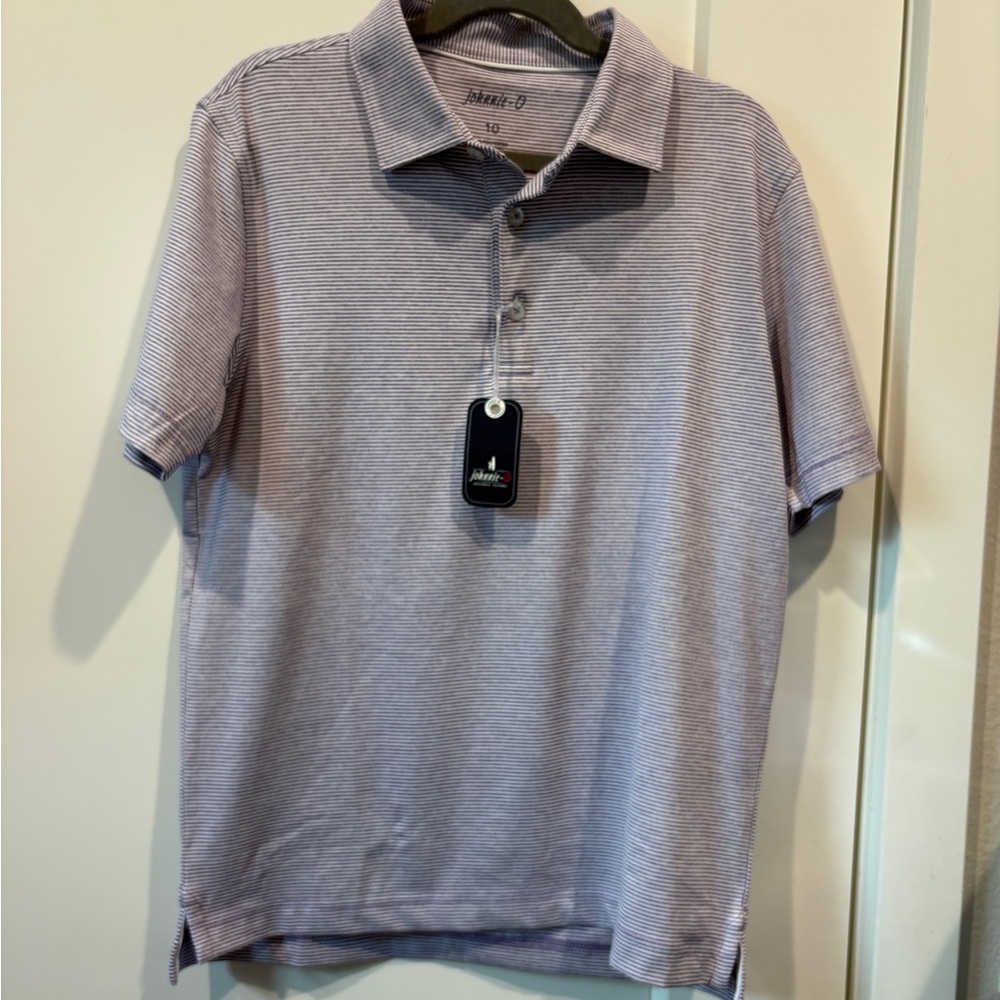 Johnnie-O BOYS Lavender Striped Polo Shirt - NWT!!